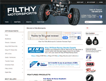 Tablet Screenshot of filthymotorsports.com